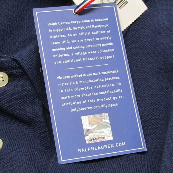 NEW POLO RALPH LAUREN Womens Polo Shirt Navy  Size XXL Team USA Flagbearer - Picture 4 of 12